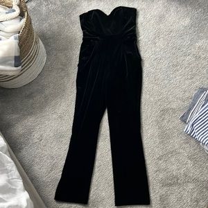 Express size 2 velvet jumpsuit